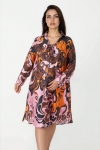Robe imprimee en viscose esprit seventies
