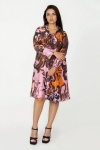 Robe imprimee en viscose esprit seventies