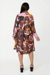 Seventies-style printed viscose dress