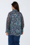 Printed flowing viscose shirt - long voile sleeves