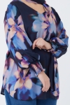 Flowy blouse with floral print - elegance and lightness