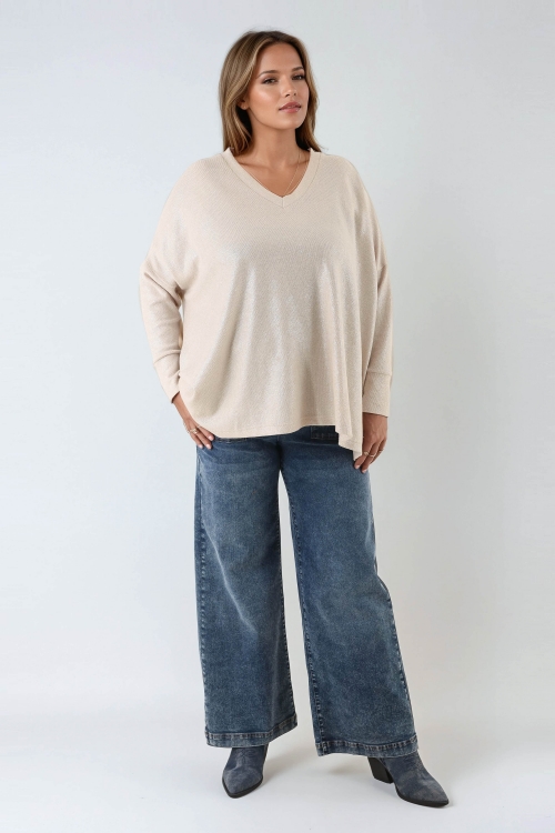 Pull oversize en maille lurex