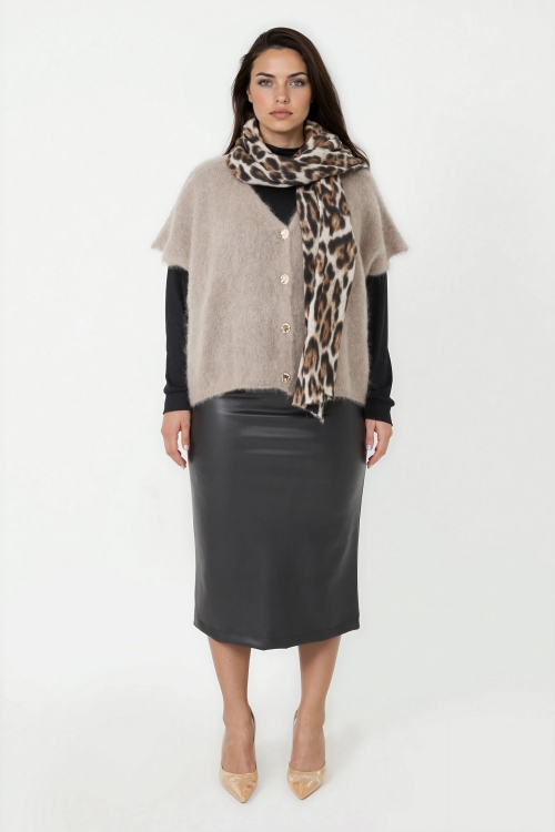 Oversized baby mohair cardigan from 44 to 54