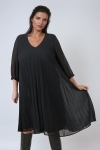 Airy pleated midi dress 