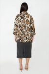 Chemise fluide imprimee animal en viscose -elegance sauvage