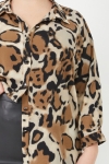 Chemise fluide imprimee animal en viscose -elegance sauvage