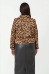 Veste en suedine imprime leopard-Elegance audacieuse