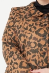 Veste en suedine imprime leopard-Elegance audacieuse