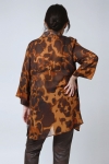 Vaporous tunic in printed voile