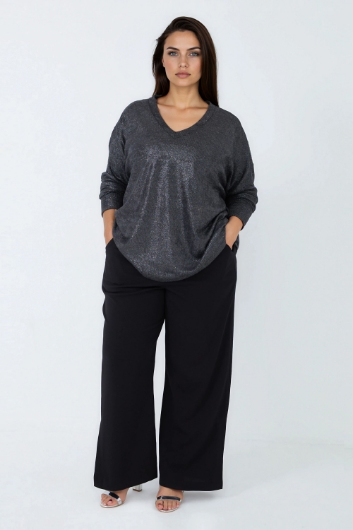 Pull oversize en maille lurex