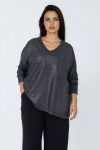Pull oversize en maille lurex