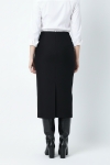 Long pencil skirt in heavy winter Milano knit