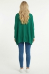 High-neck sweater in viscose, modal, and cashmere