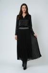 Layered pleated skirt