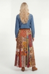 Long printed viscose skirt in a bohemian style