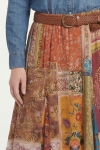 Long printed viscose skirt in a bohemian style