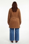 Scuba suede raincoat with belt