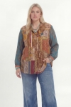 Chemise  patchwork imprimee multicolore -esprit boheme chic