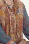 Multicolor printed patchwork shirt - bohemian chic style