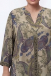 Printed blouse with a satin-effect base.