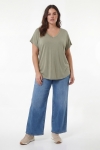 Tee-shirt oversize fluide en modal viscose cotele