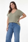 Tee-shirt oversize fluide en modal viscose cotele