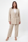 Double-collar tailored jacket in poly viscose