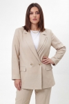 Double-collar tailored jacket in poly viscose