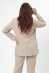 Double-collar tailored jacket in poly viscose