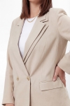 Veste tailleur double col en poly viscose