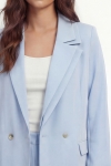 Double-collar tailored jacket in poly viscose