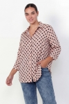 trapeze-shaped shirt with polka dot print