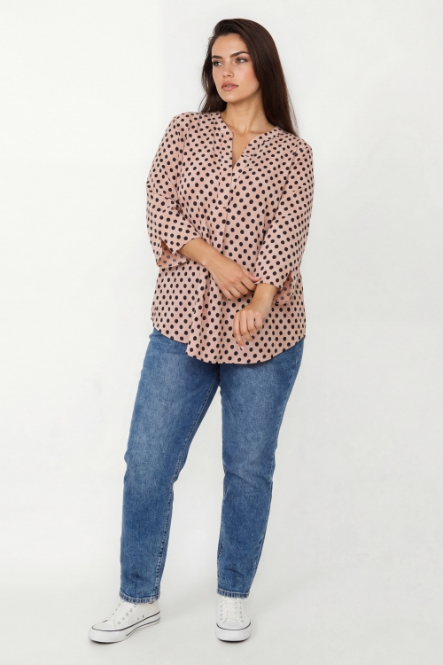Timeless, flowing polka dot blouse by Jean Marc Philippe