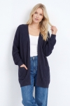 Jean Marc Philippe textured long cardigan – Soft and warm knit with embroidery on the sleeve