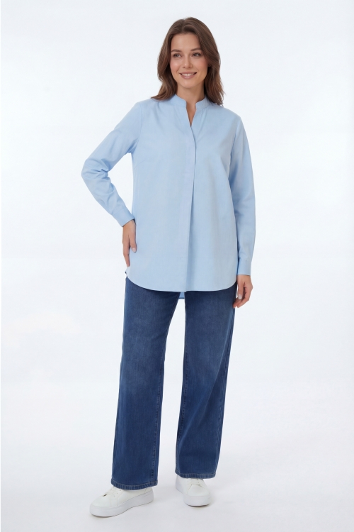 Chemise popeline coton lycra-elegance moderne et confort extensible