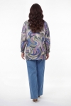 Fluid printed shirt in satin viscose