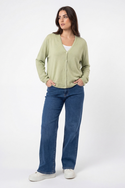 Thin openwork knit vest - One size fits 44 to 52