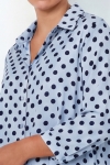 trapeze-shaped shirt with polka dot print