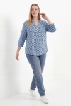 Timeless, flowing polka dot blouse by Jean Marc Philippe