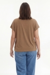 Flowy oversized T-shirt in ribbed viscose modal