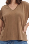 Tee-shirt oversize fluide en modal viscose cotele