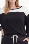 Two-tone black/white sweatshirt