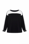 Two-tone black/white sweatshirt