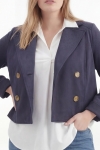Veste courte en suedine camel esprit boheme chic
